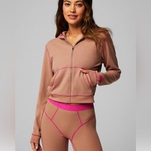 FABLETICS women’s Zip-Up Waffle Hoodie